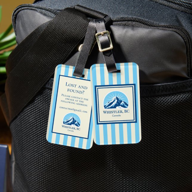 Whistler BC Canada mountain Luggage Tag (Creator Uploaded)