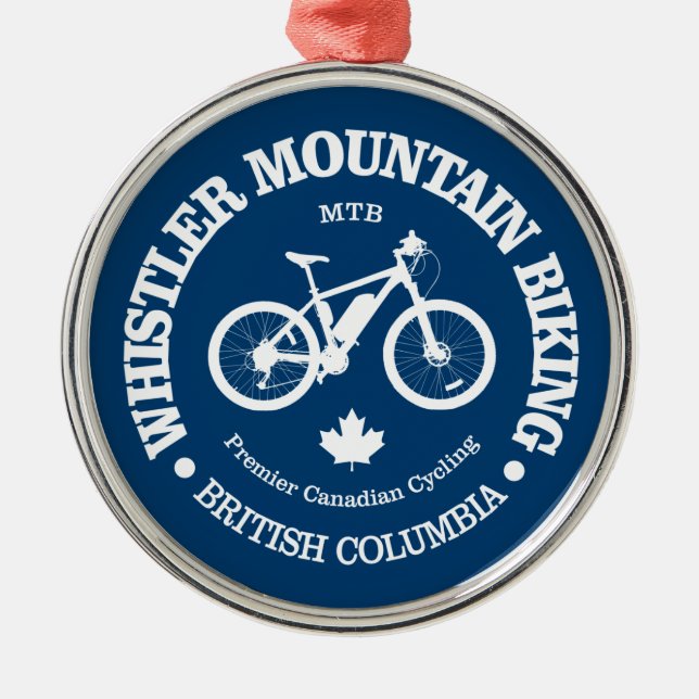Whistler BC (MTB) Metal Tree Decoration (Front)