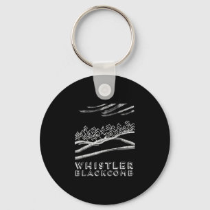 Whistler blackcomb bc skiing ski mountain vacation key ring