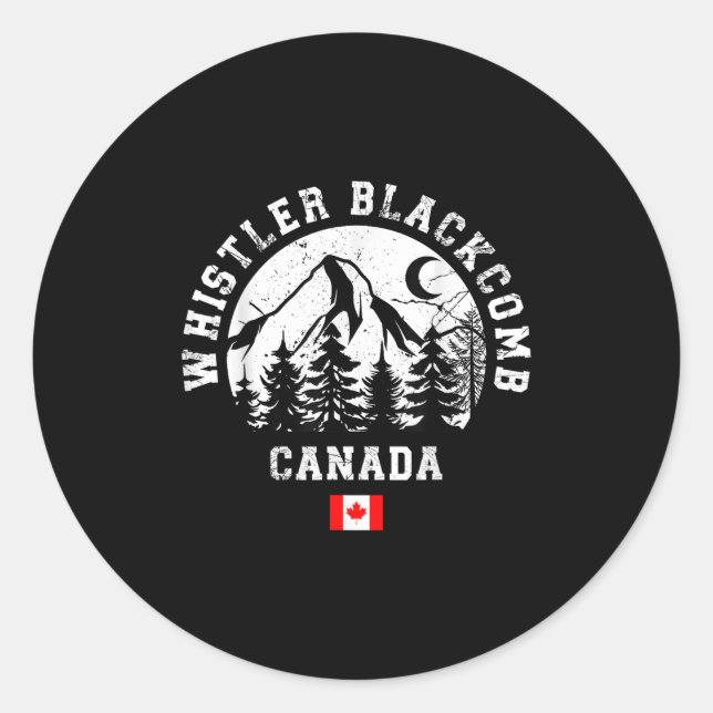 Whistler Blackcomb Canada Ski Resort Rocky Mountai Classic Round Sticker (Front)