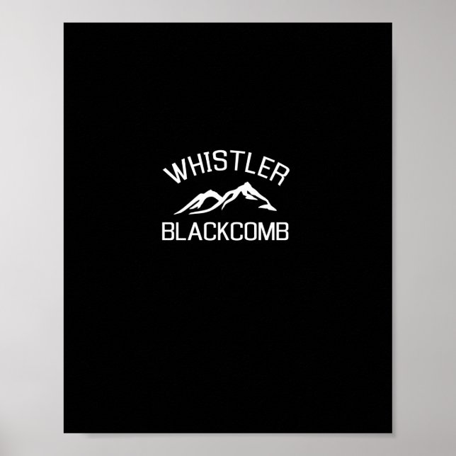 Whistler Blackcomb Ski Snowboarding Long Sleeve  Poster (Front)