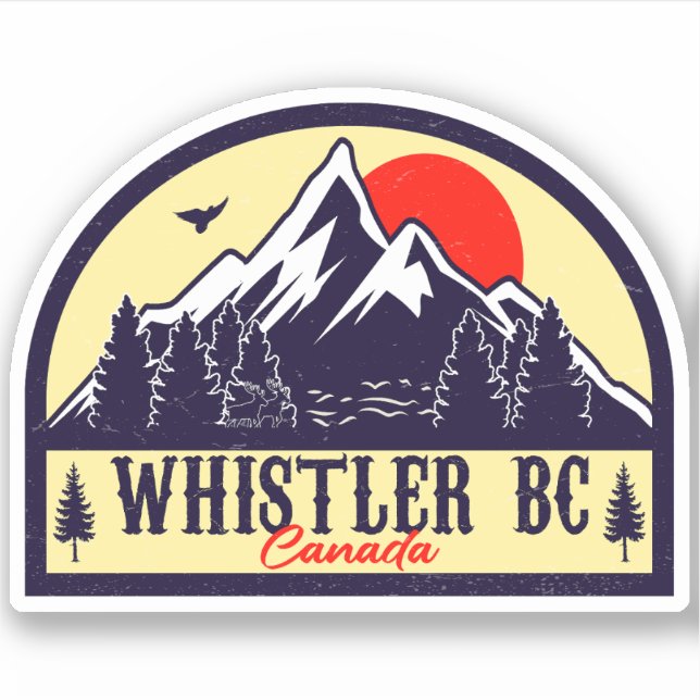 Whistler British Columbia Canada Minimalist Ski (Front)