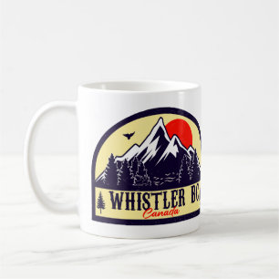 Whistler British Columbia Canada Minimalist Ski Coffee Mug