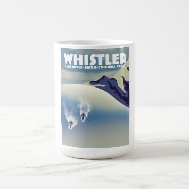 Whistler British Columbia Canada Ski Coffee Mug (Center)