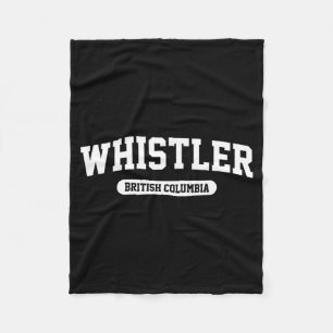 Whistler british columbia canada ski mountain fleece blanket