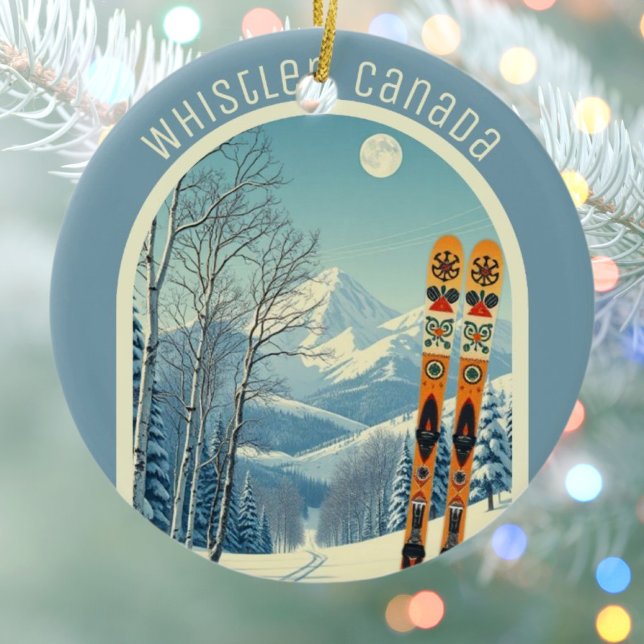 Whistler British Columbia Canada ski souvenir  Ceramic Tree Decoration (Creator Uploaded)