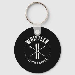 Whistler British Columbia. Canadian Mountain Skiin Key Ring