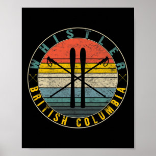 Whistler British Columbia Skiing Snowboarding Ski  Poster