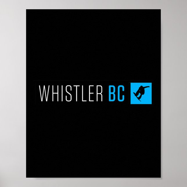 Whistler British Columbia Snowboard Box Type  Poster (Front)