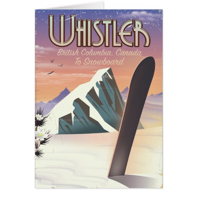 Whistler British Columbia snowboarding poster (Front)