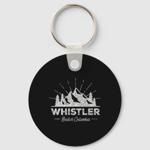 Whistler British Columbia T Shirt Vintage Skiing R Key Ring