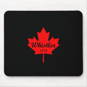 Whistler Canada 1975 Red Maple Leaf Colour Mouse Mat