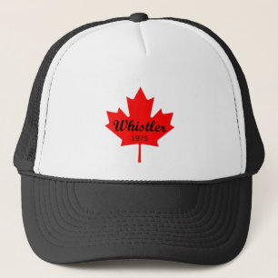 Whistler Canada 1975 Red Maple Leaf Colour Trucker Hat