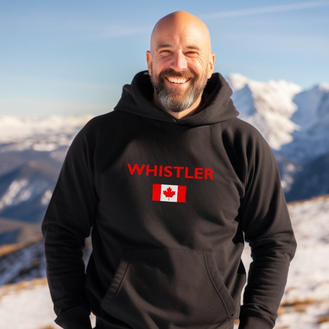 Whistler Canada Canadian Flag Dark Color Hoodie (Creator Uploaded)