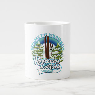 Whistler Canada,explore the wilderness, ski logo G Large Coffee Mug