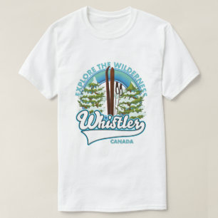 Whistler Canada,explore the wilderness, ski logo T-Shirt