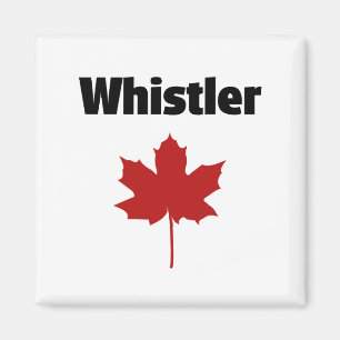 Whistler Canada Natural Red Maple Leaf Magnet