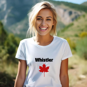 Whistler Canada Natural Red Maple Leaf T-Shirt