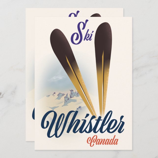 Whistler Canada ski poster (Front/Back)