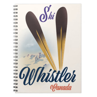 Whistler Canada ski poster Notebook