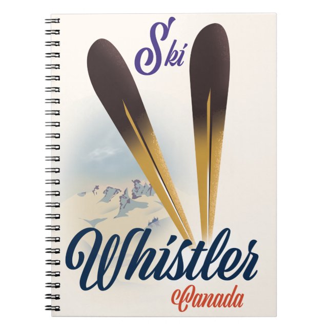 Whistler Canada ski poster Notebook (Front)