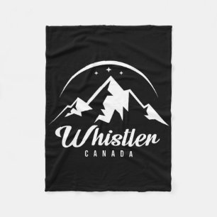 Whistler Canada Ski Resort Skiing Snowboarding Fleece Blanket
