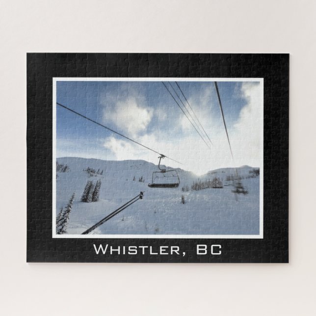 Whistler Mountain BC Canada Chairlift Ski Snow Jigsaw Puzzle (Horizontal)