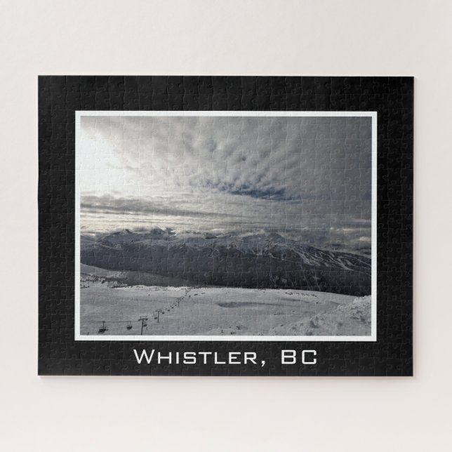 Whistler Mountain BC Canada Chairlift Ski Snow Jigsaw Puzzle (Horizontal)