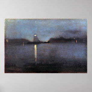 Whistler - Nocturne 1870 Poster