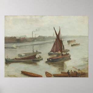 Whistler - Old Battersea Reach Poster