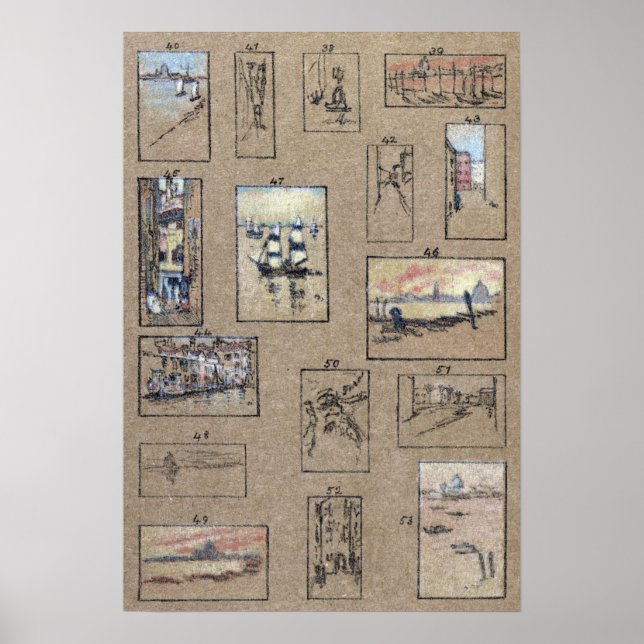 Whistler - Pastels Of Venice 1879 Poster (Front)