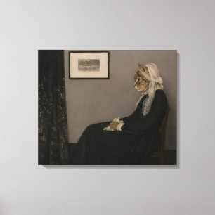 Whistler’s Mother Cat Parody Classical Art Canvas Print