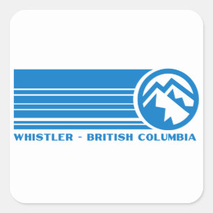 Whistler Ski Resort, British Columbia Square Sticker