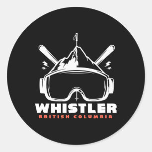 Whistler Skiing Canada Souvenir Gift Classic Round Sticker