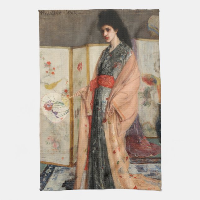 Whistler - The Princess from the Land of Porcelain Tea Towel (Vertical)