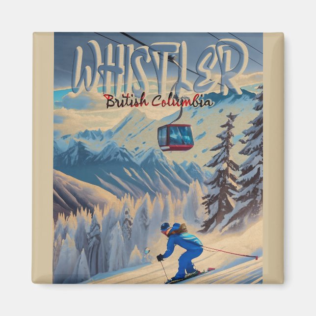 Whistler Vancouver British Columbia Canada 1950s Magnet (Front)