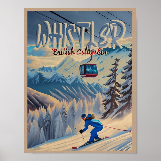Whistler Vancouver British Columbia Canada 1950s Poster (Front)