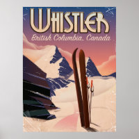 Whistler,Vancouver, British Columbia Ski poster