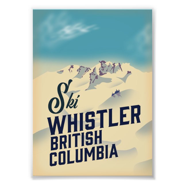 Whistler,Vancouver British Columbia ski poster (Front)