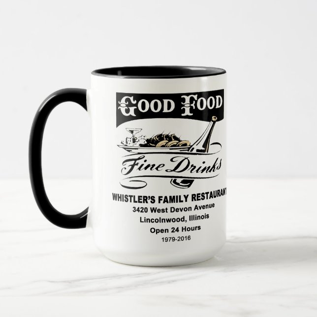 Whistler's Family Restaurant, Lincolnwood, ILL Mug (Left)