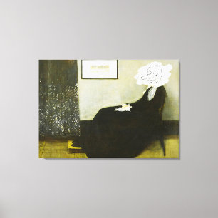 Whistlers mom Bean style Canvas Print
