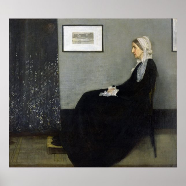 Whistler's Mother by James Abbott McNeill Whistler Poster (Front)