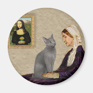 Whistlers Mother - Russian Blue cat Magnet