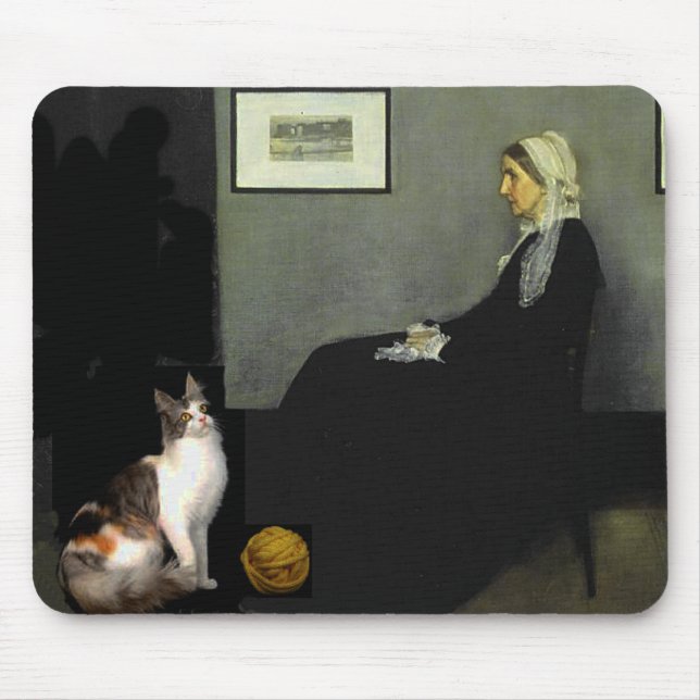 Whistler's Mother's Cat Mouse Mat (Front)