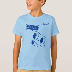 Whistling Cartoon Face Customisable Boy's  T-Shirt