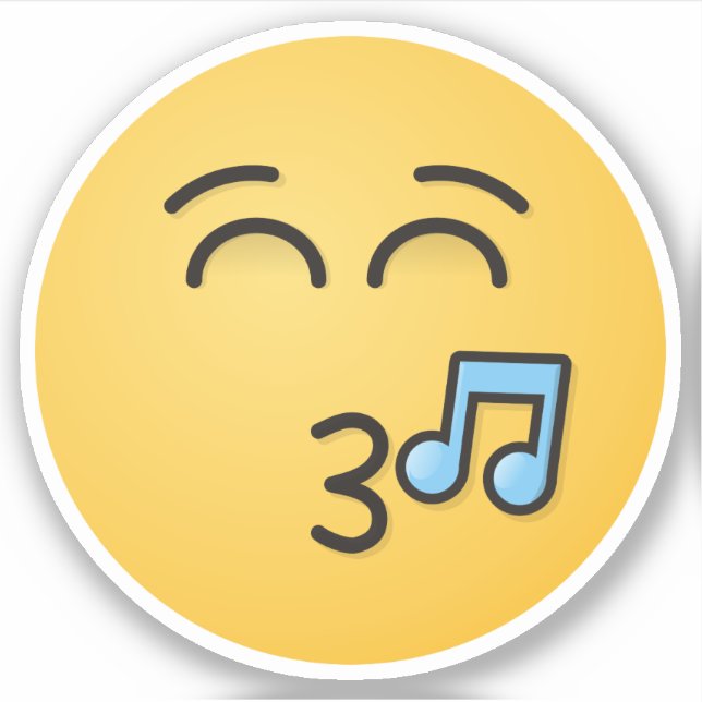 Whistling Face with Smiling Eyes (Front)