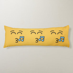 Whistling Face with Smiling Eyes Body Cushion