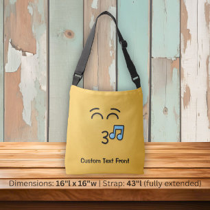 Whistling Face with Smiling Eyes Crossbody Bag