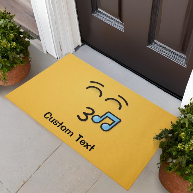 Whistling Face with Smiling Eyes Doormat (Creator Uploaded)