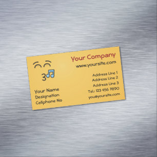 Whistling Face with Smiling Eyes Magnetic Business Magnetic Business Card